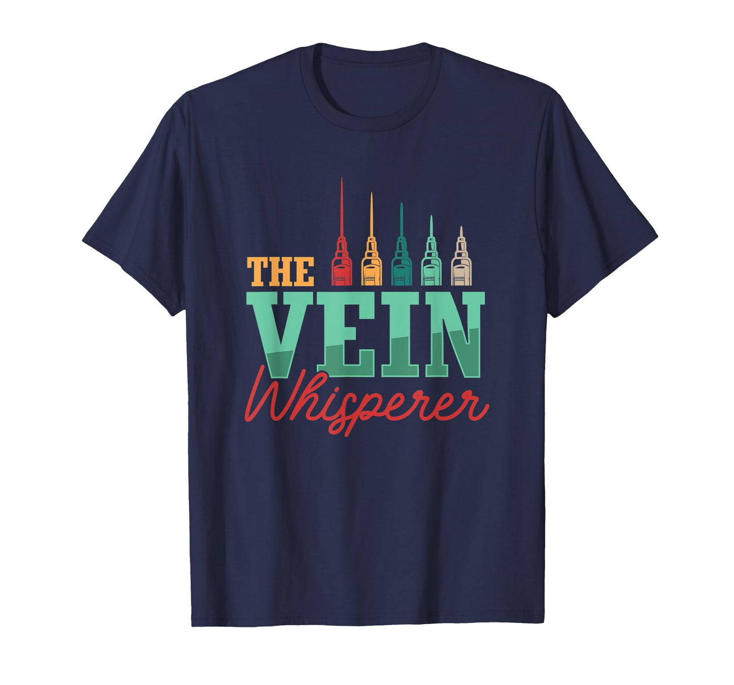 Retro Vein Whisperer Phlebotomist Medical Nurse Phlebotomy T-Shirt