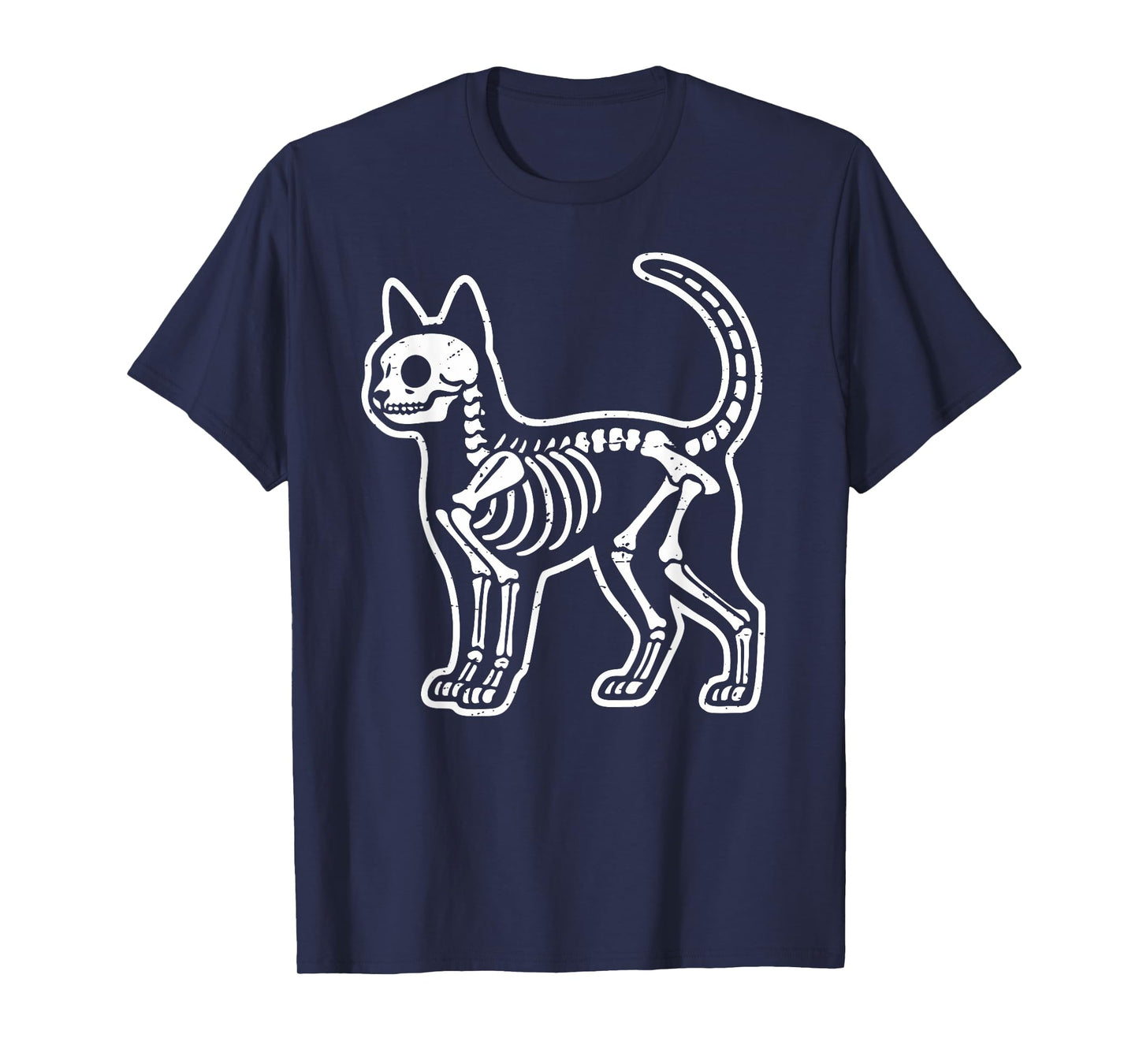 Cat Skeleton Halloween T-Shirt