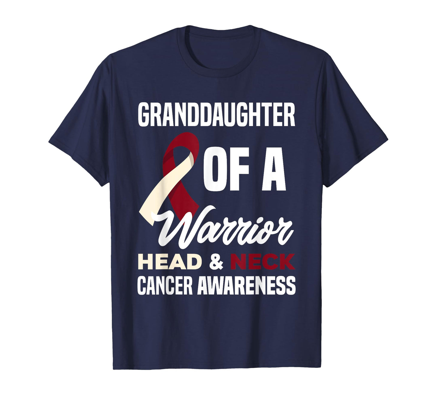 Proud Granddaughter Of A Warrior Head Neck Cancer Awareness T-Shirt