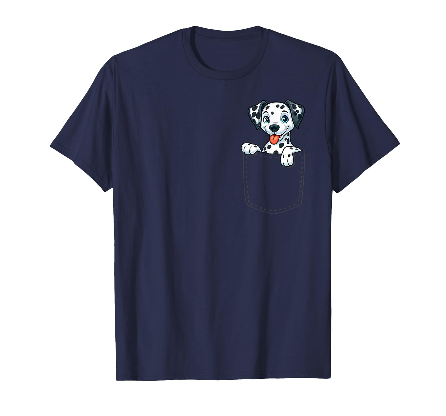 Playful Dalmatian in Pocket for Kids, Boys, Girls, Women T-Shirt