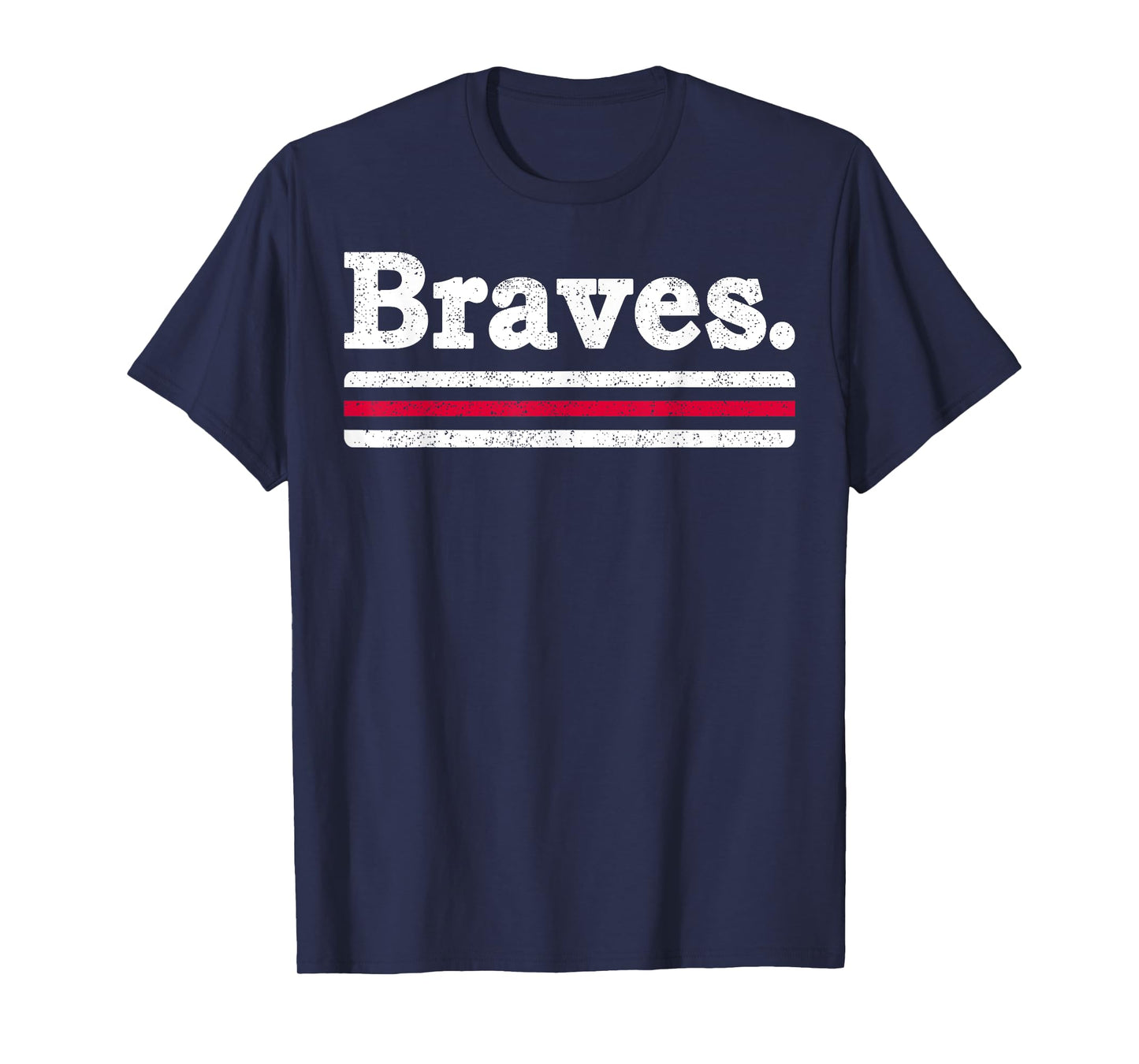 Vintage Braves Retro Three Stripes Weathered Shirt Men Women T-Shirt