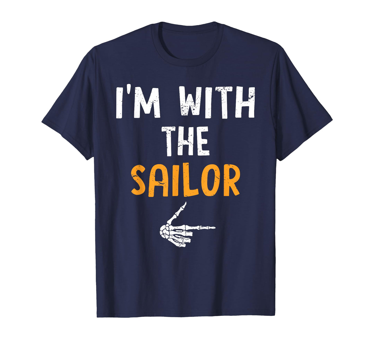 I'm with The Sailor Costume Halloween Matching Couple T-Shirt