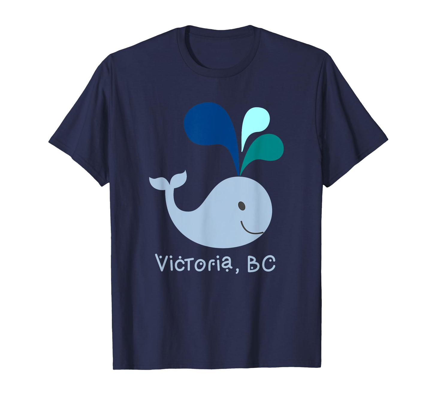 Victoria BC Canada Cute Whale Lover Cartoon T-Shirt