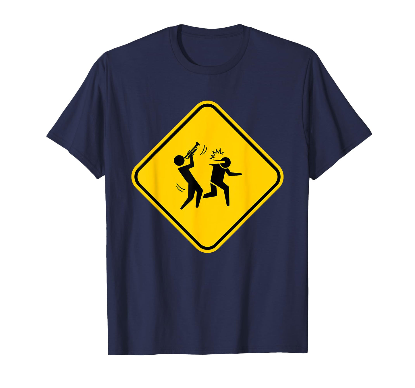 Warning Sign Trumpet Funny Trumpeter Instrument Lover Outfit T-Shirt