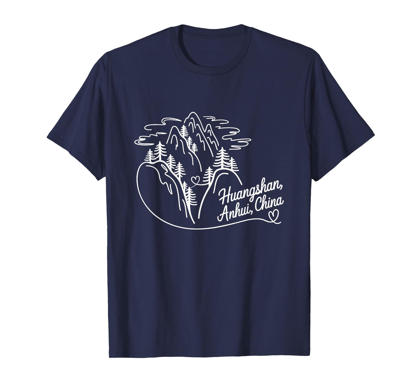 Huangshan, Anhui, China Signature Heart Art – Souvenir T-Shirt