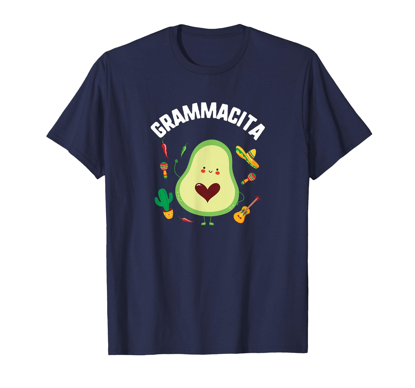Cinco De Mayo Grammacita Guacamole Avocado Grandma Mexican T-Shirt