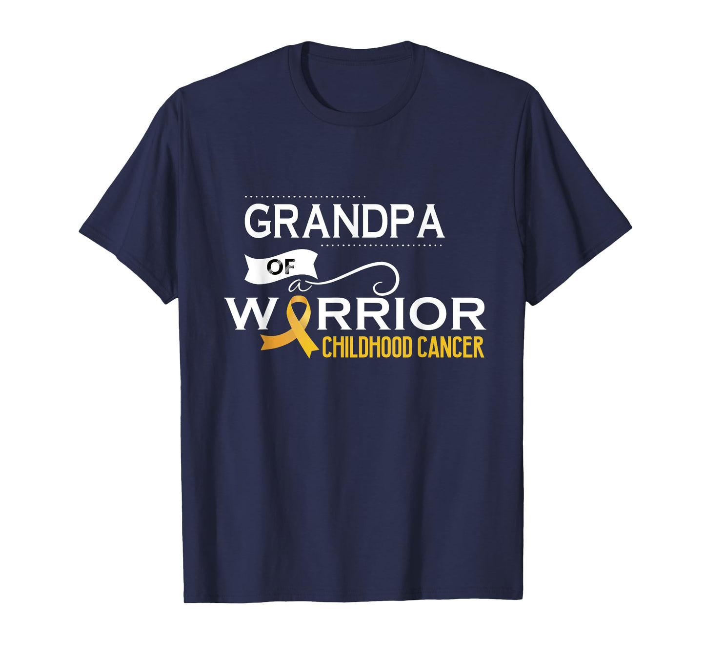 Childhood cancer awareness Grandpa of a warrior T-Shirt