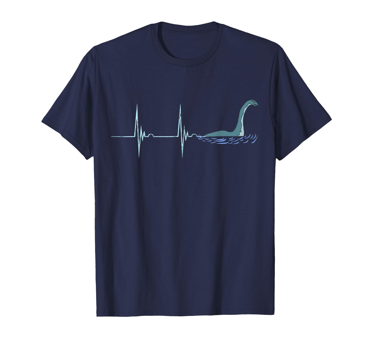 Nessie Loch Ness Heartbeat EKG Pulseline Sea Monster T-Shirt