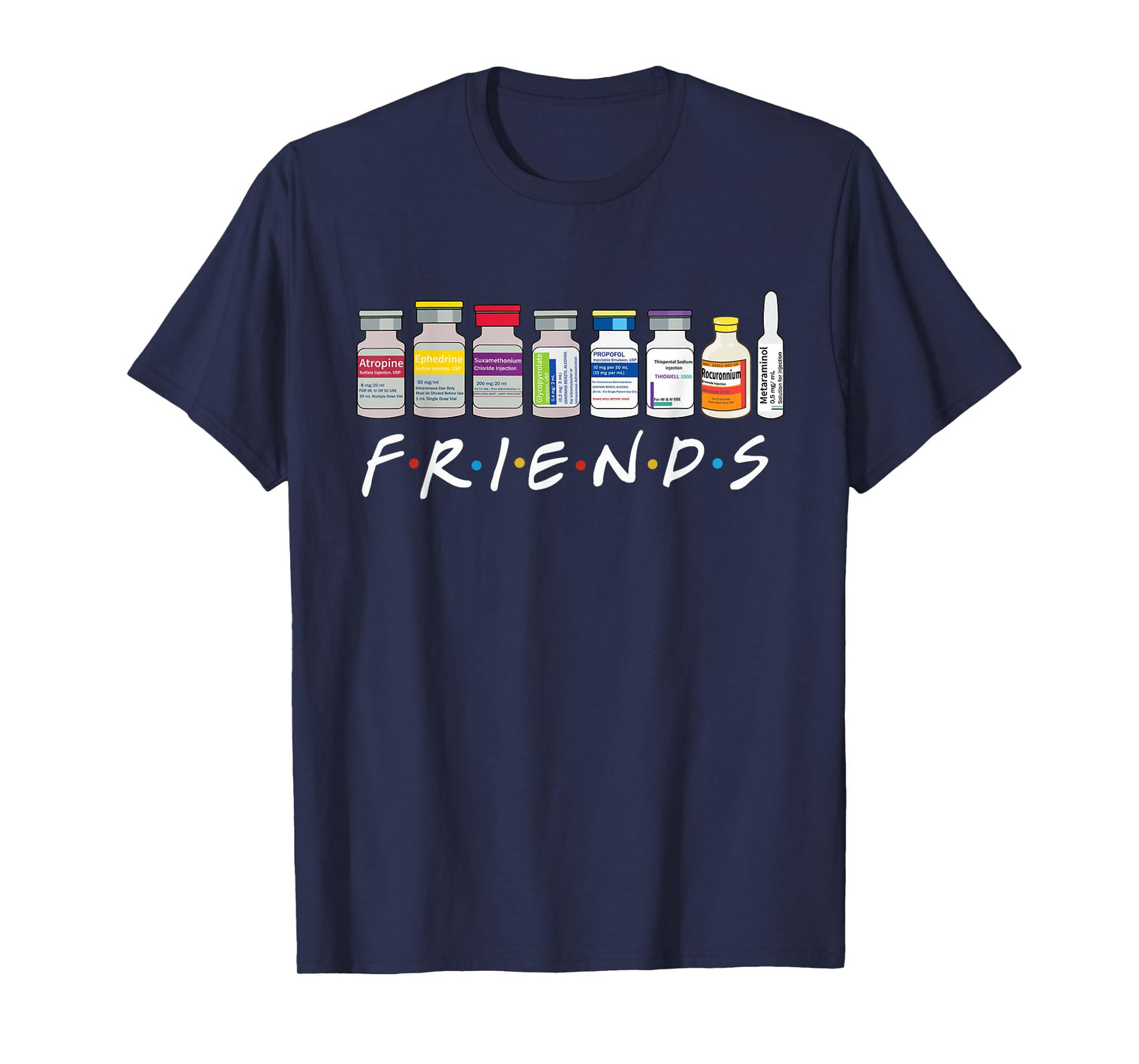 Nurse Friends ICU CRNA Medical Critical Care PICU RN ER T-Shirt
