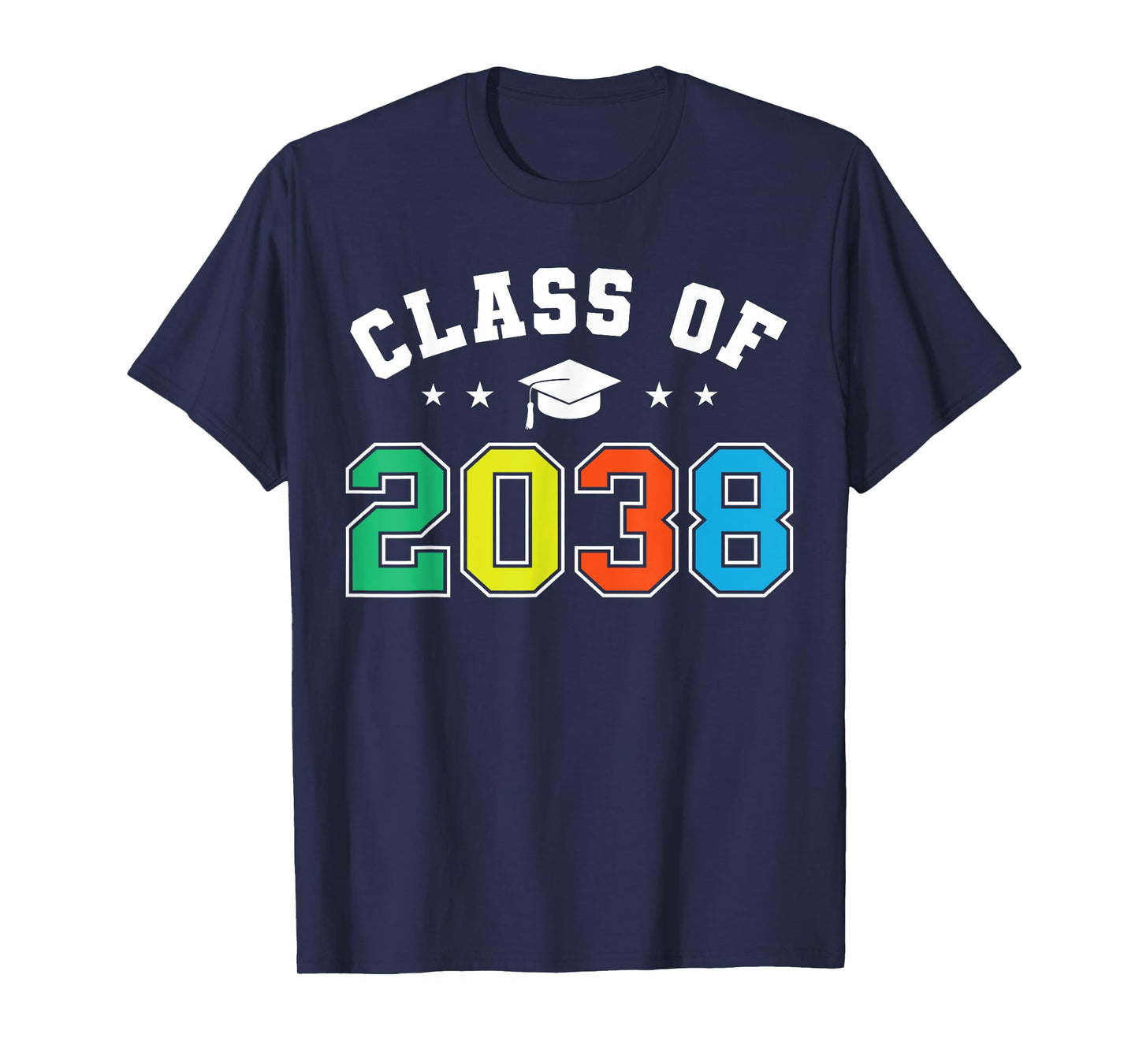 Class of 2038 Grow With Me Funny Kindergarten Back To School T-Shirt