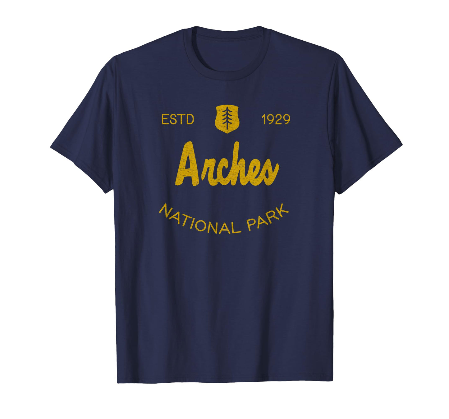Arches National Park Classic Script Style Text T-Shirt