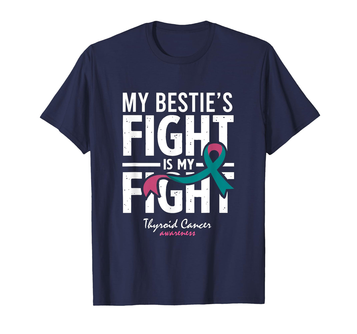 Thyroid Cancer Bestie Warrior Support Friend T-Shirt