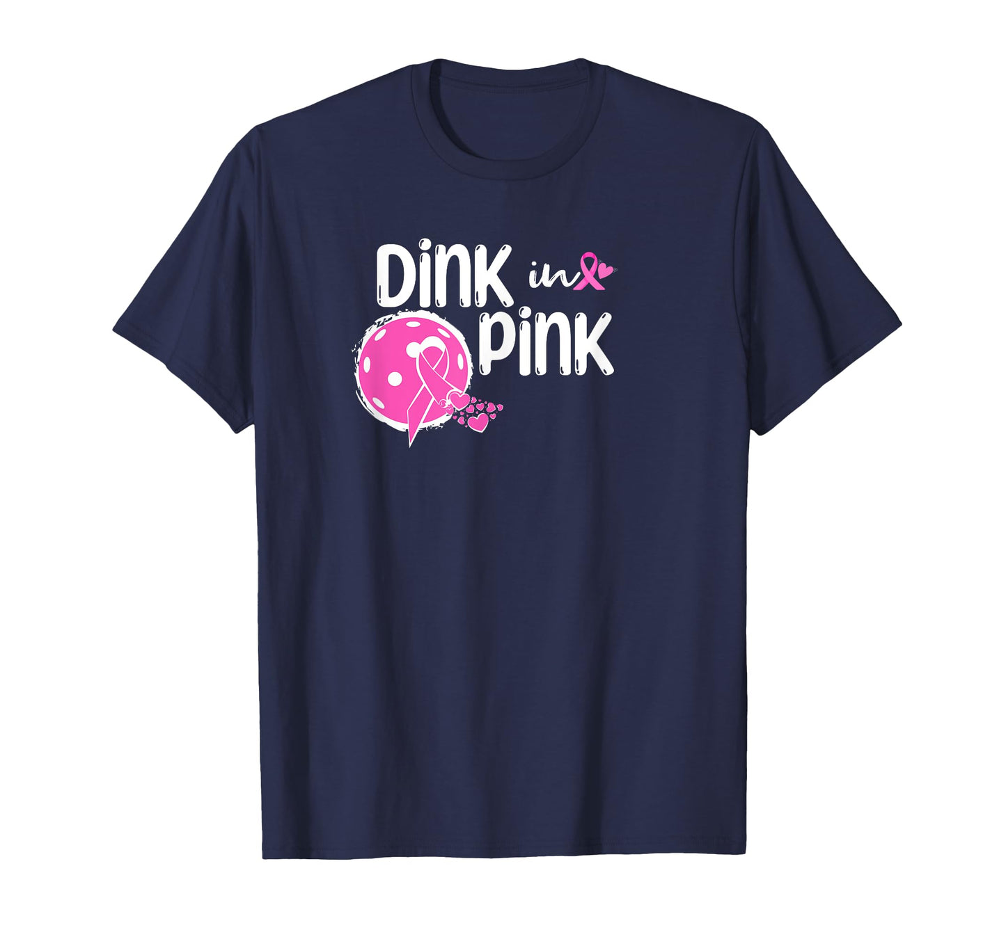 Dink The Pink Ribbon Show Support On the Pickleball Court T-Shirt