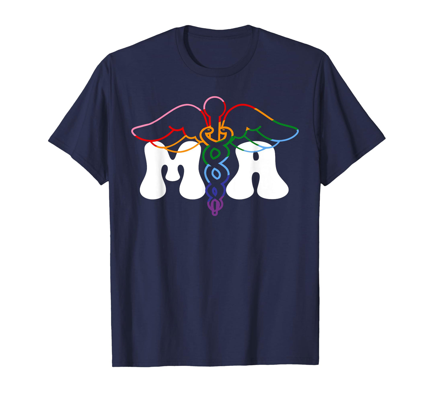 LGBTQ MA Nurse Medical Assistant Gay Pride Medical Rainbow T-Shirt
