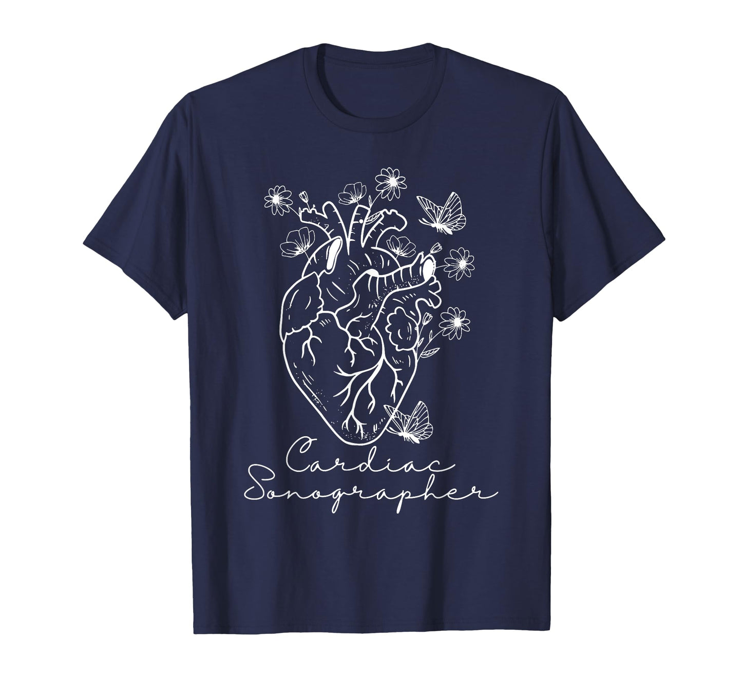 Anatomical Heart Cardiac Sonographer RDCS Echocardiographer T-Shirt