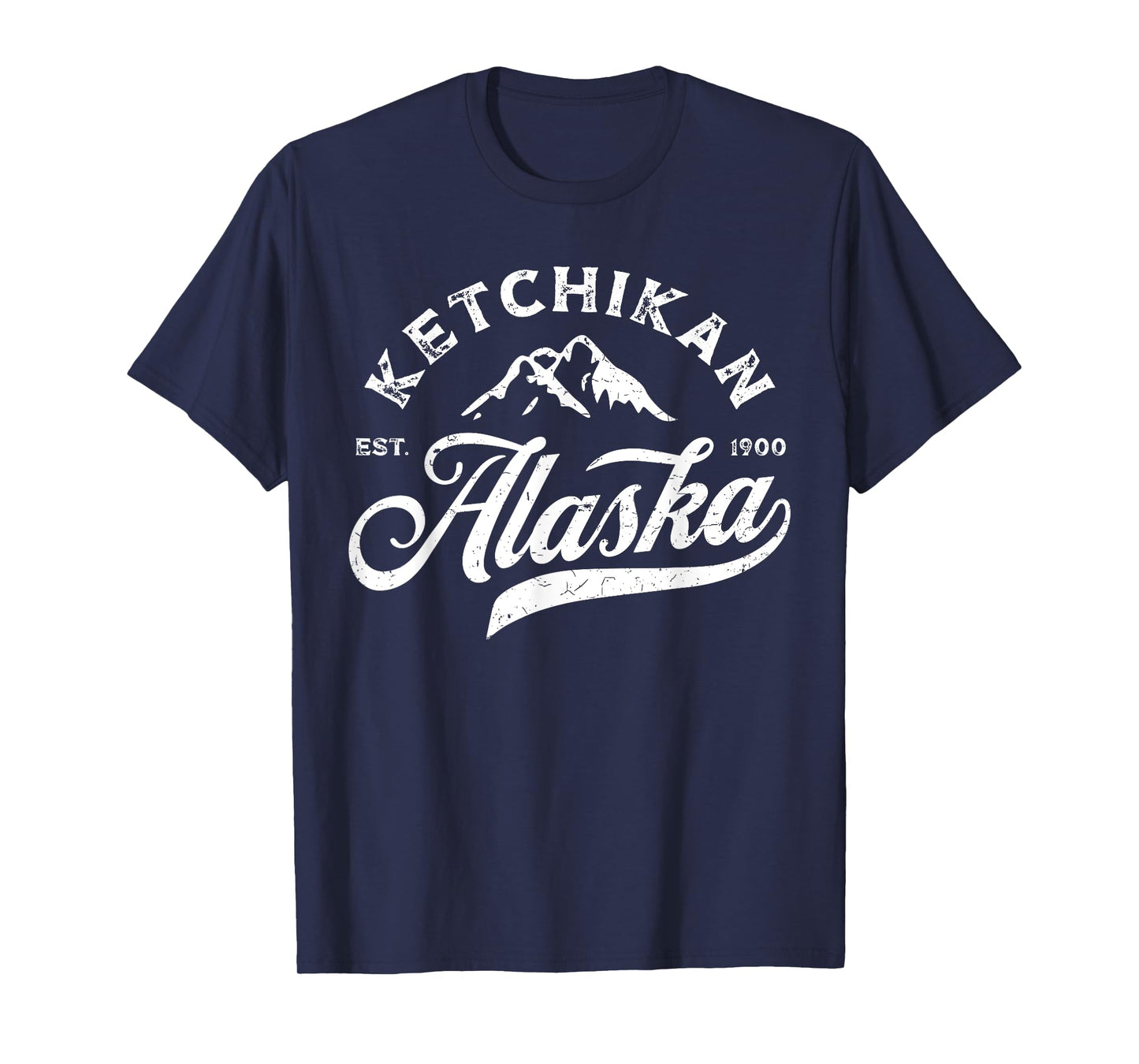 Ketchikan Alaska AK Mountains Vintage Vacation Souvenir T-Shirt