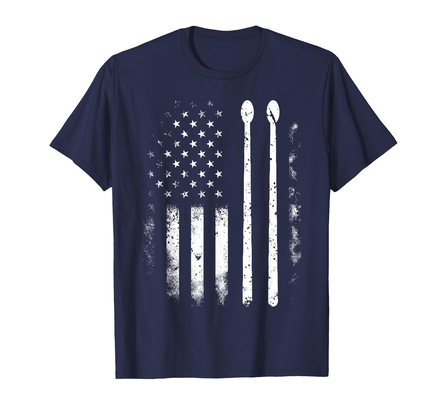 American Flag Drumsticks USA Drummers Vintage Drum Sticks T-Shirt