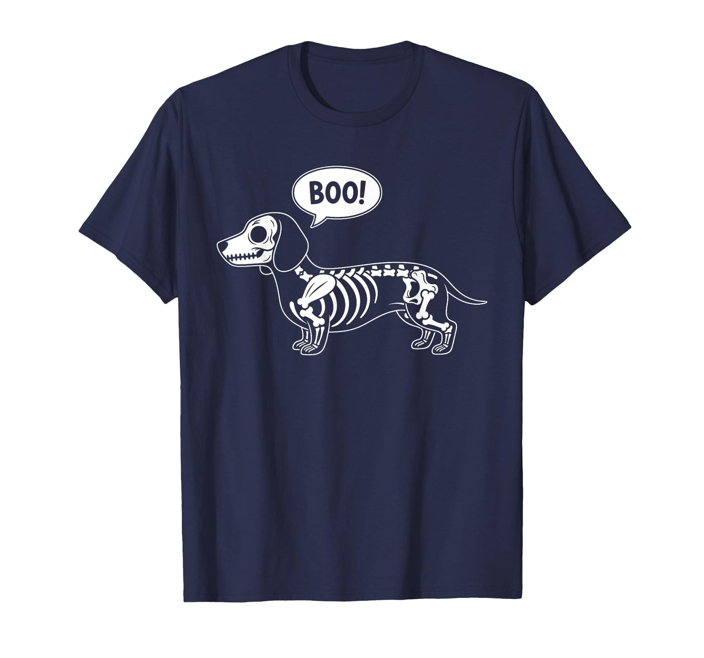 Cute Dachshund Doxie Skeleton Boo Wiener Dog Halloween T-Shirt