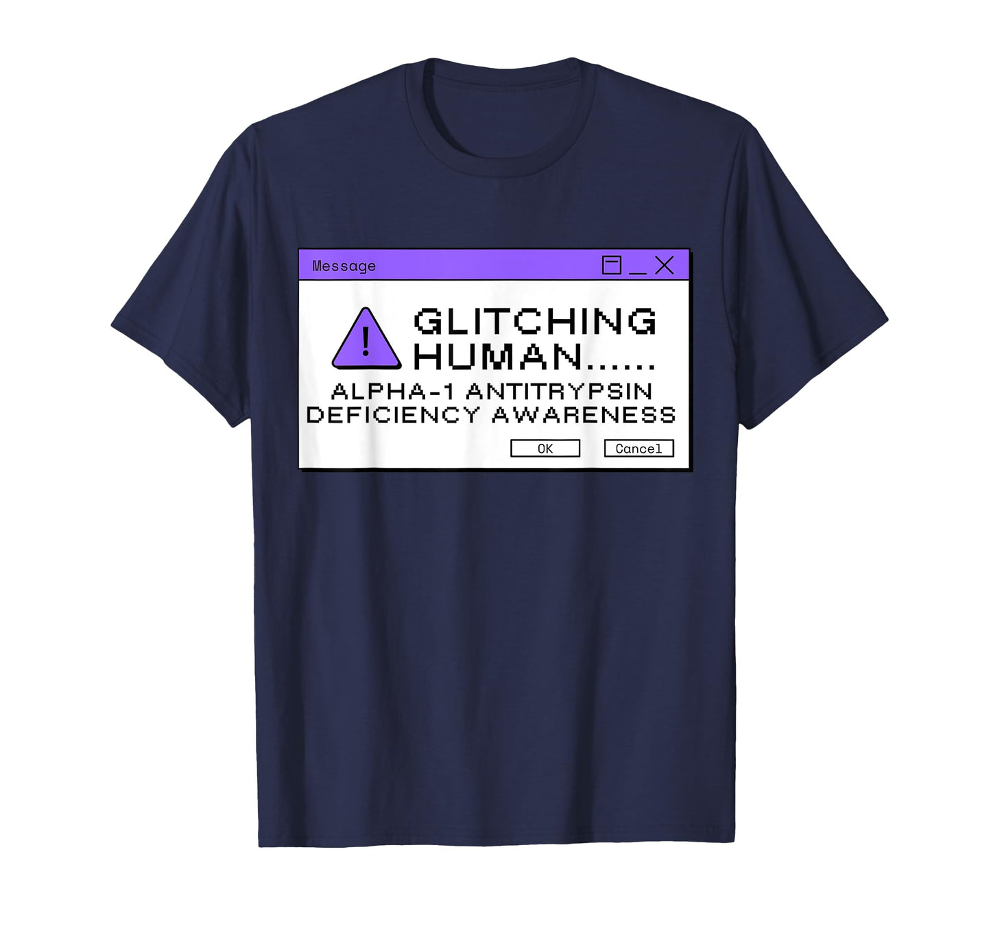 Glitching Human Alpha-1 Antitrypsin Deficiency T-Shirt