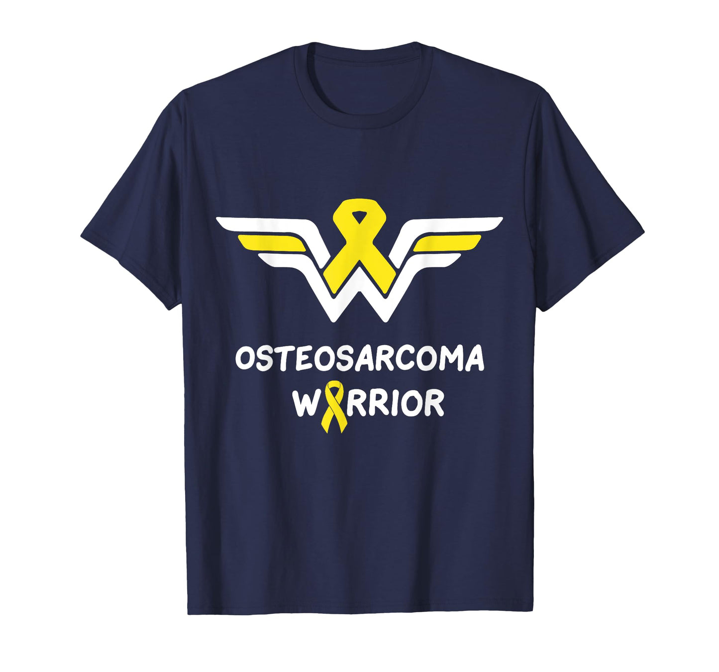 Osteosarcoma Awareness Warrior Support Yellow Ribbon Gifts T-Shirt