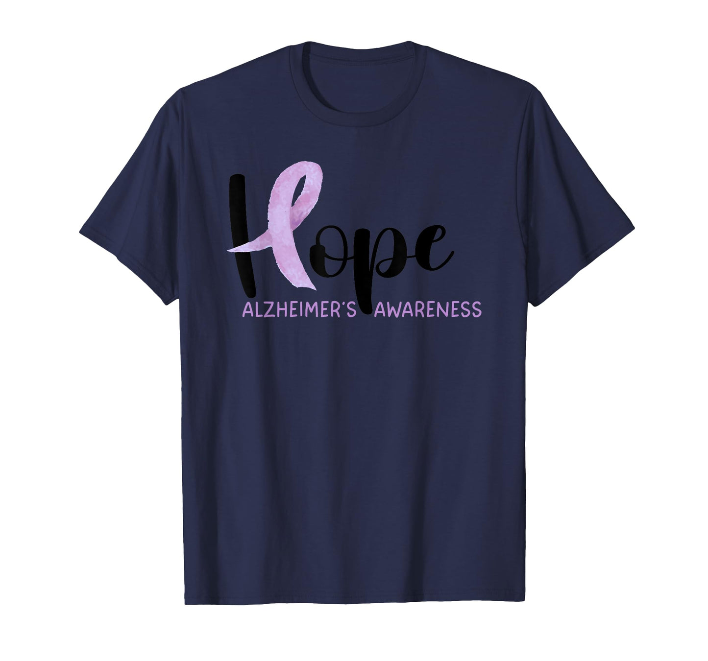Hope Alzheimers Awareness I Wear Purple For Dementia End ALZ T-Shirt