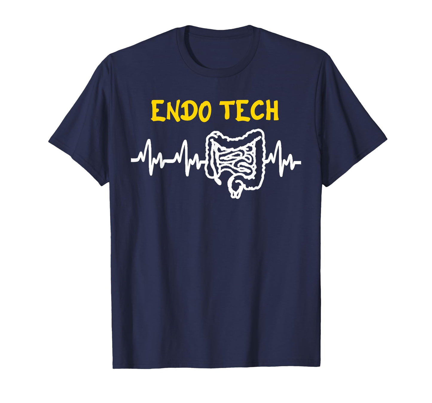 Endo Tech Endoscopy Tech Intestines Heartbeat GI Technician T-Shirt