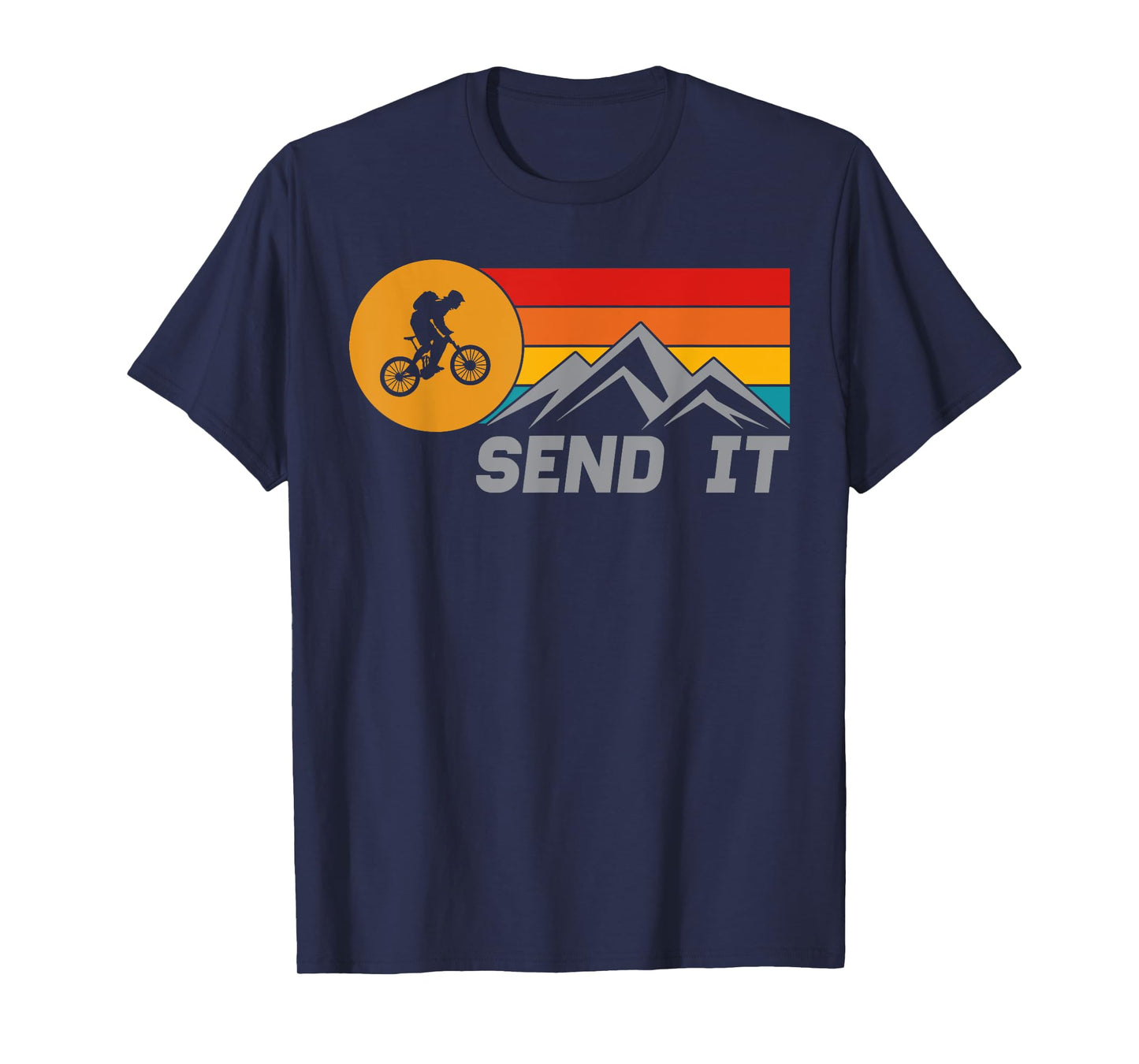 Mountain Bike Send It Cyclist Outdoor Retro MTB Rider T-Shirt