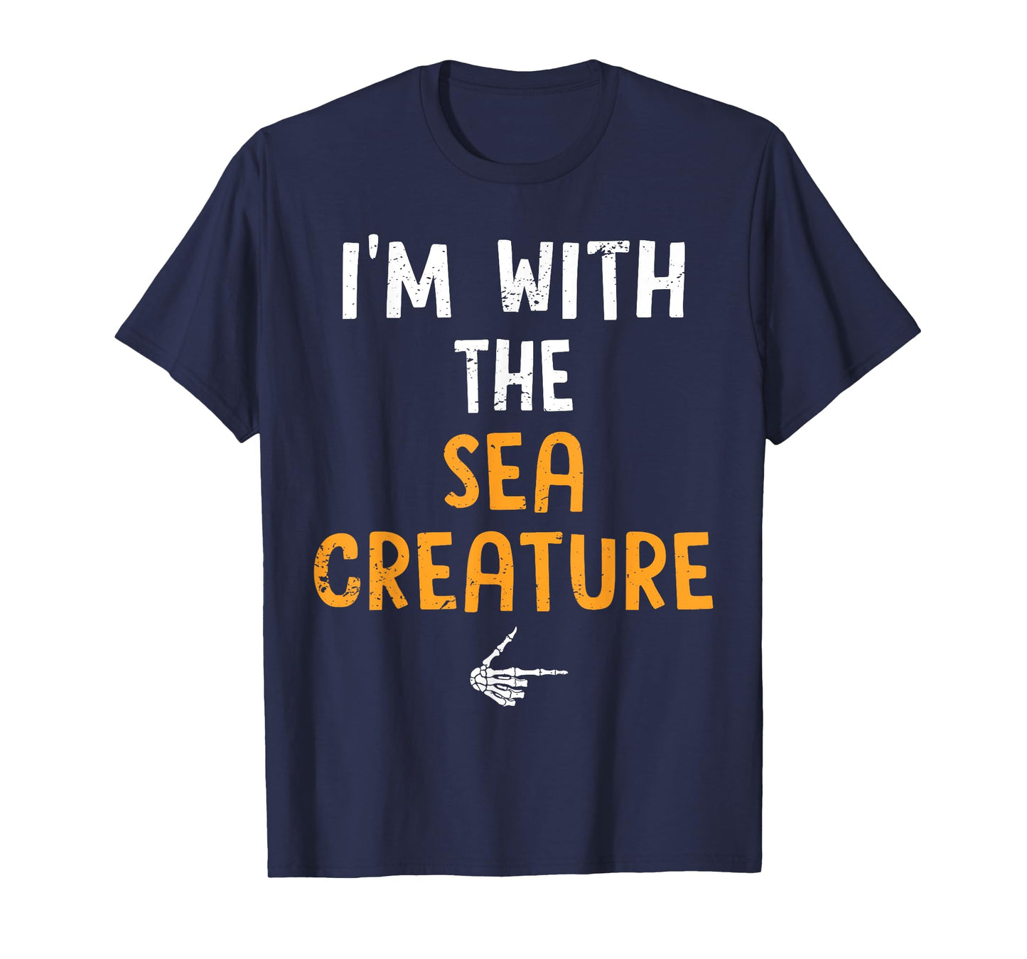 I'm with The Sea Creature Costume Halloween Matching Couple T-Shirt