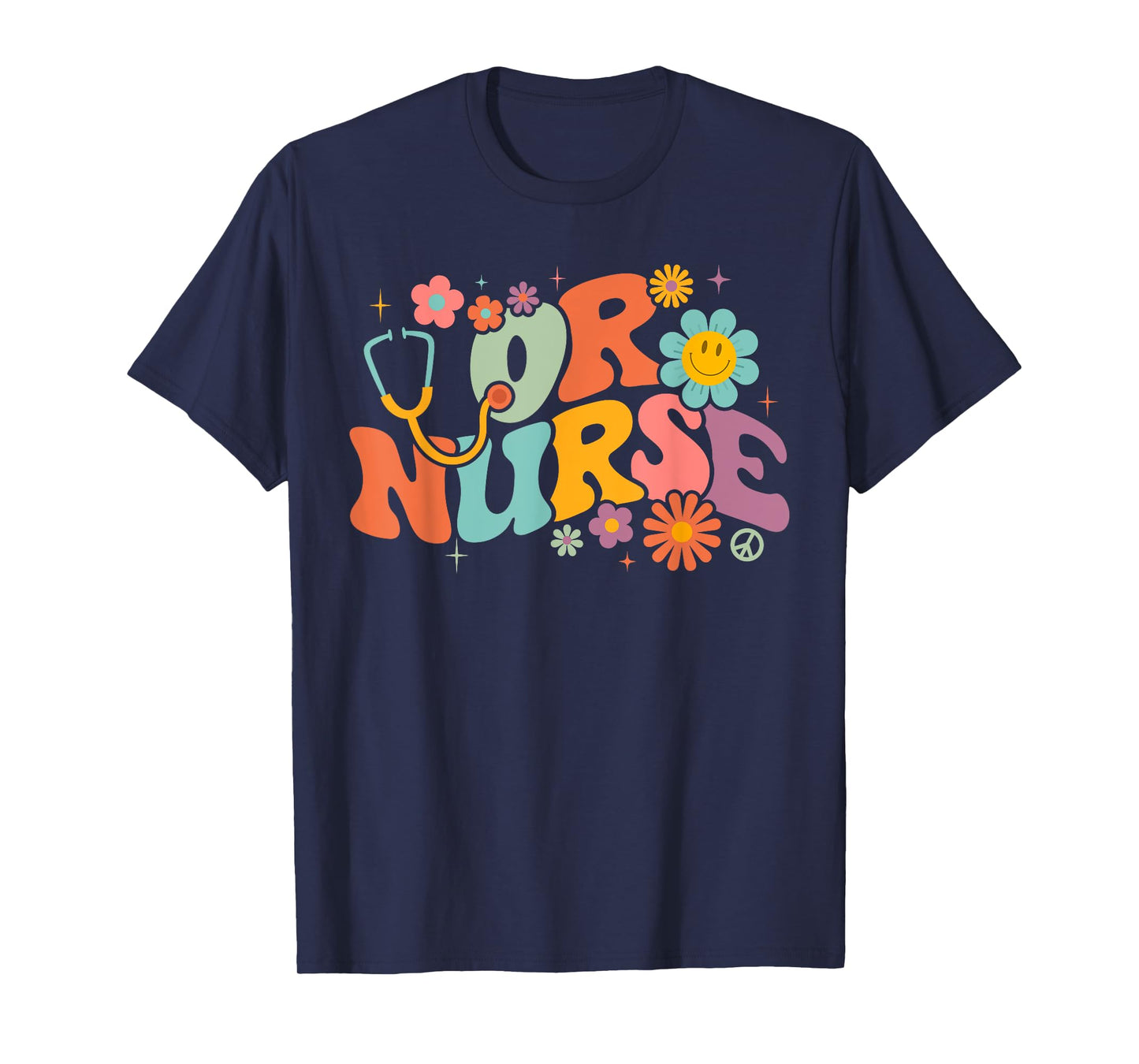 Retro Groovy OR Nursing School Medical Operating Room Nurse T-Shirt