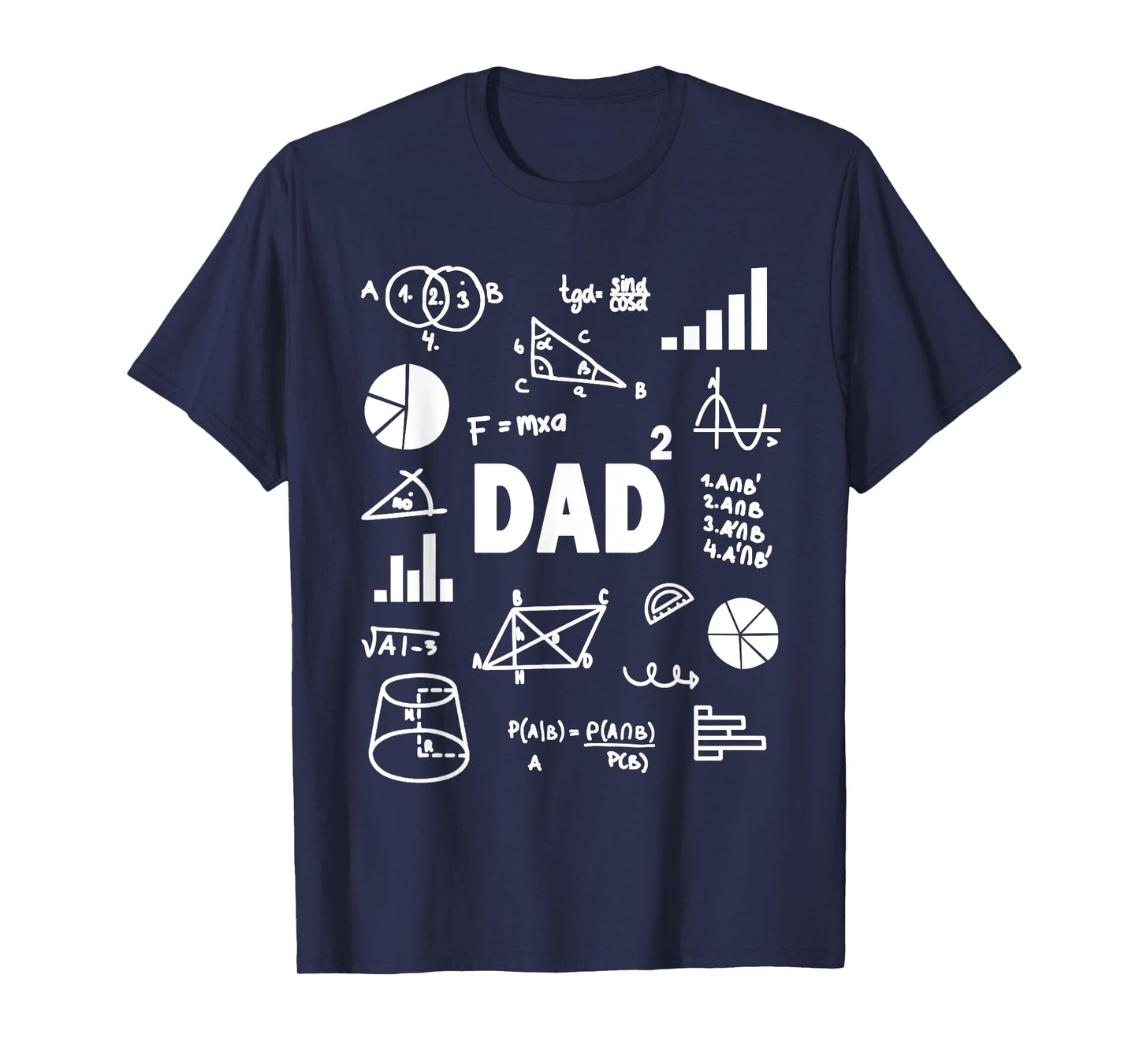 Dad Squared Second Time Dad Math Second Power Father T-Shirt