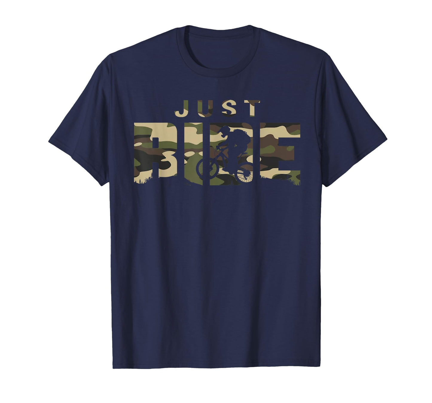 Mountain Bike Just Ride Camo MTB Trail Outdoor T-Shirt