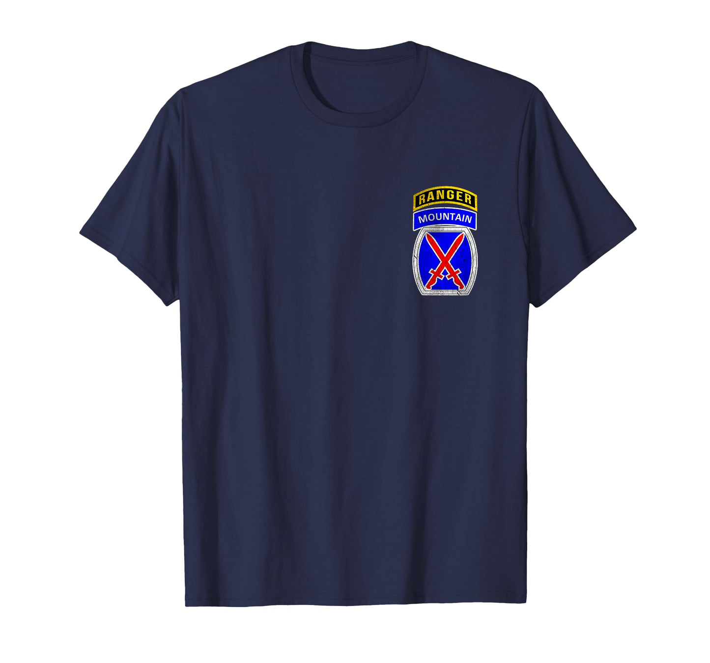 10th Mountain Division Ranger Tab Logo Military Veterans Day T-Shirt