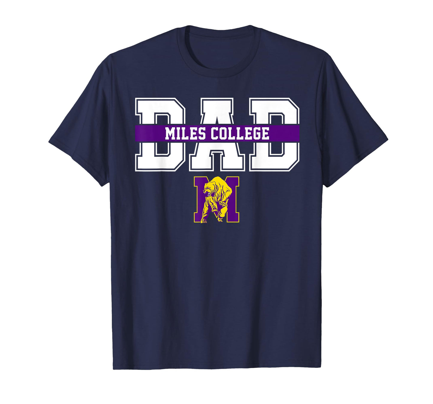 Miles College Dad Father Arch Vintage Design Men T-Shirt