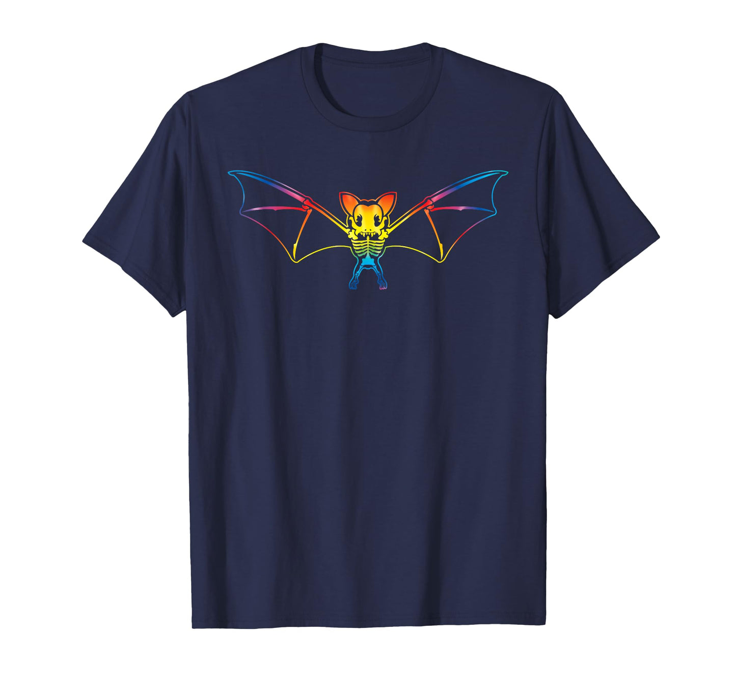 Halloween Bat Skeleton Shirt | Tie Dye Rainbow T-Shirt Gift