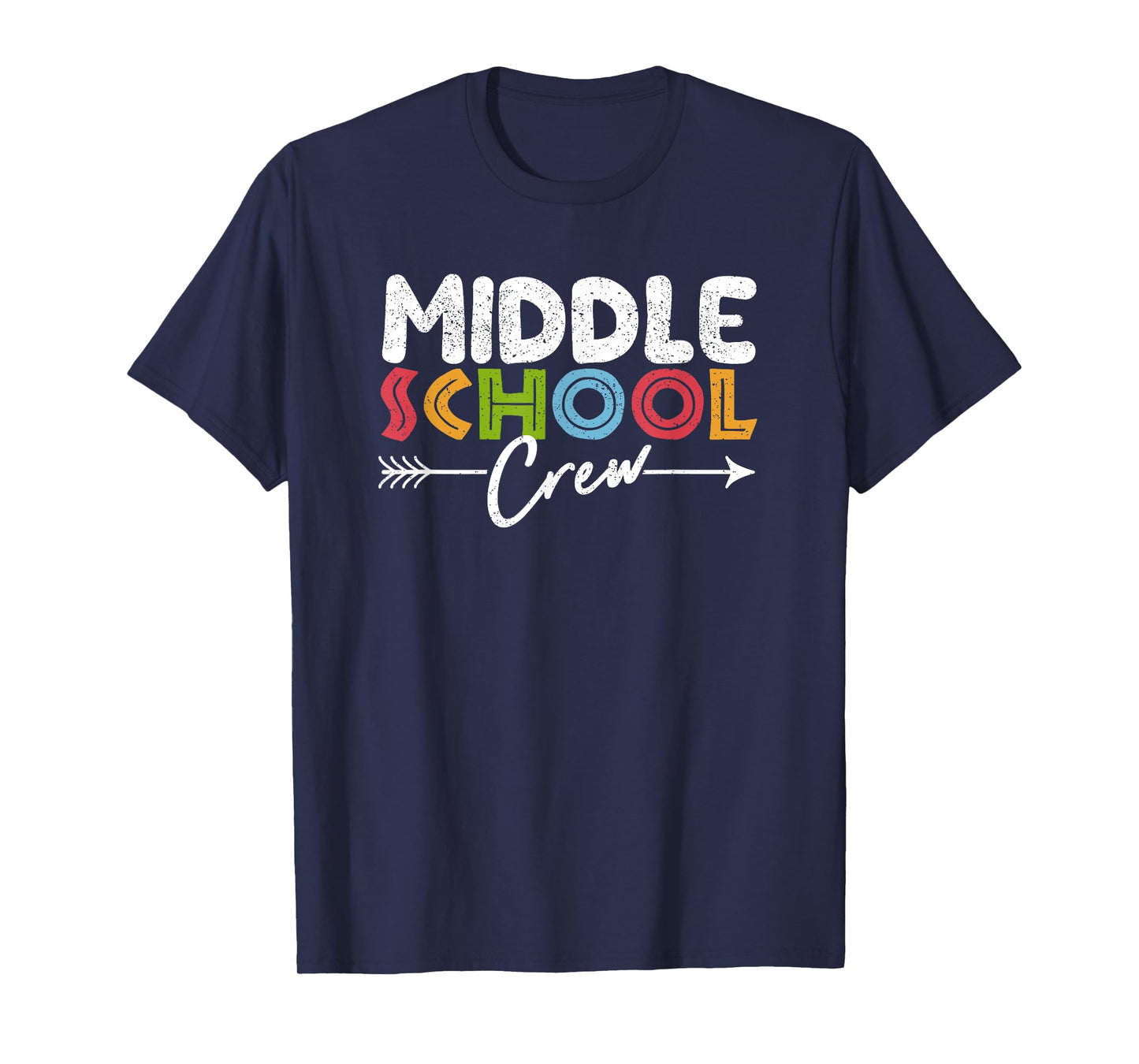 Middle School Crew Retro Funny Teacher Student Vintage T-Shirt