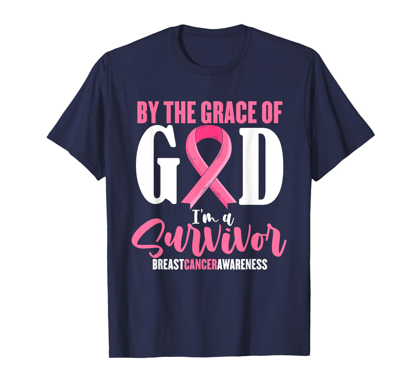 By the grace god I'm a survivor breast cancer awareness T-Shirt