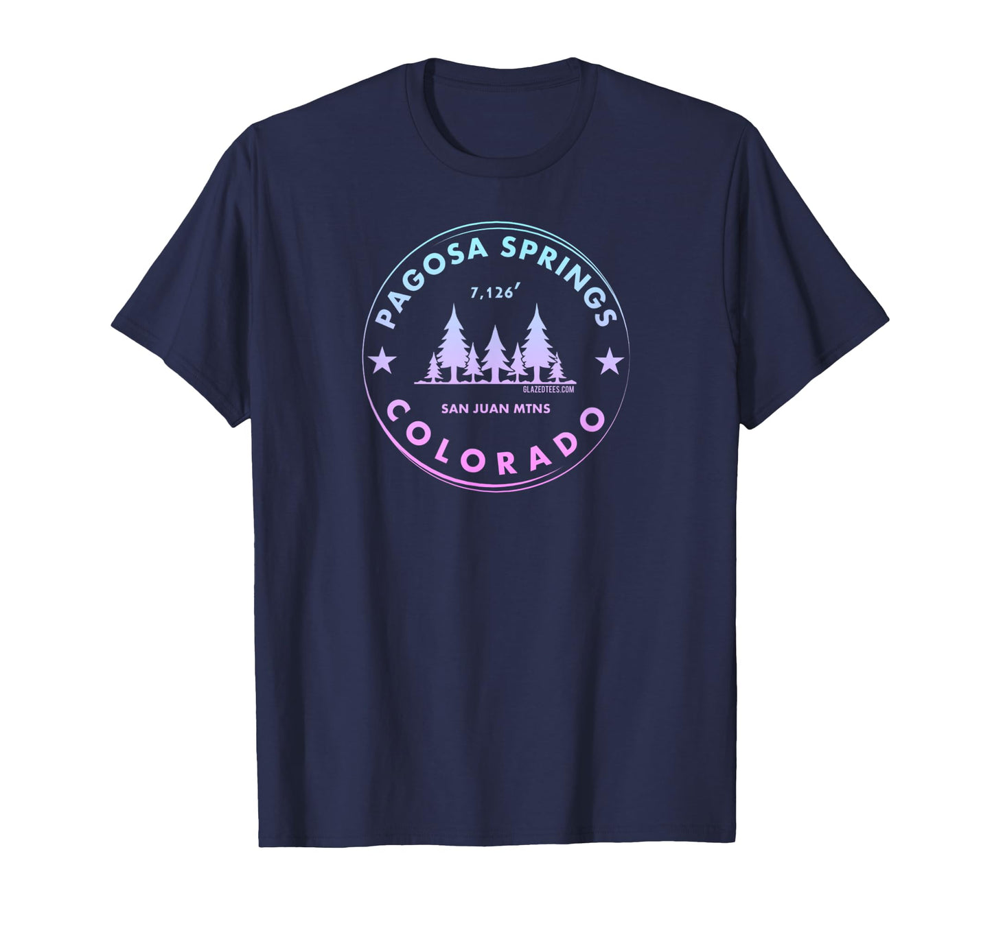 Pagosa Springs Colorado Mountain Town - Retro Mtn Forest T-Shirt