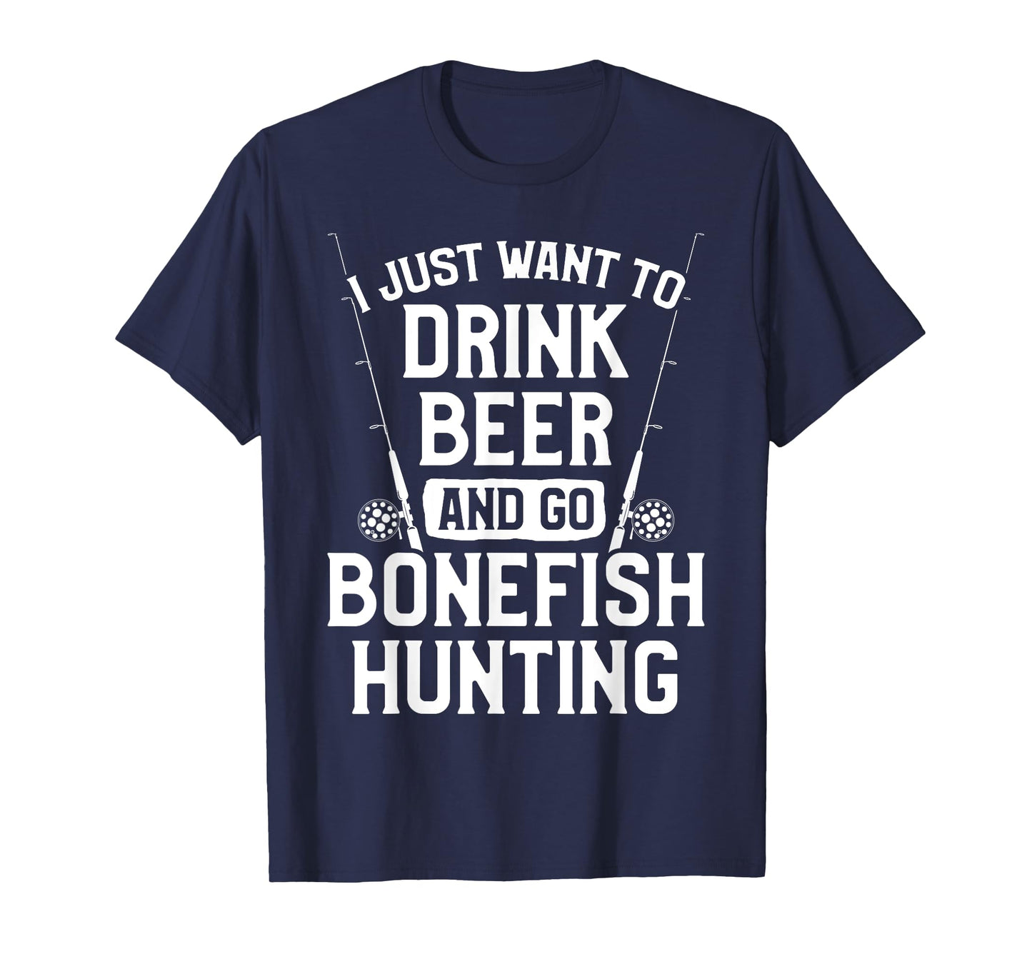Bonefish Hunter Hunting Fisherman Drink Beer Fishing T-Shirt