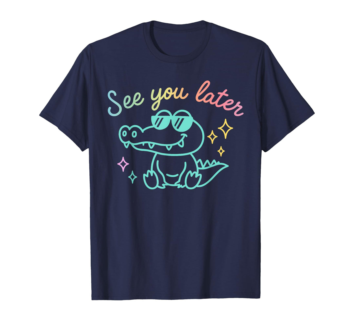 See You Later Teacher Funny Kid Alligator Last Day Of School T-Shirt
