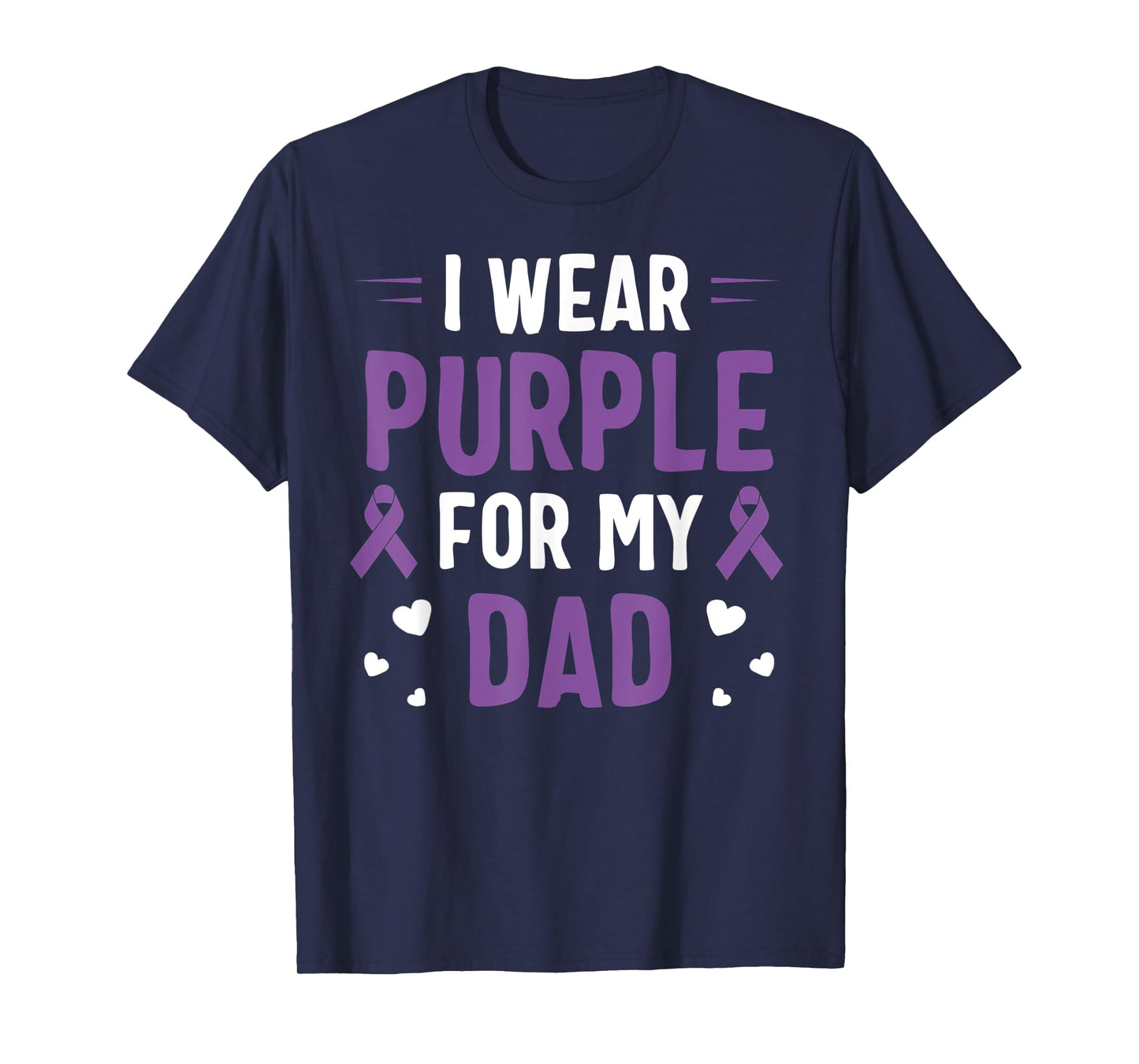 I Wear Purple For My Dad Pancreatic Cancer Awareness T-Shirt