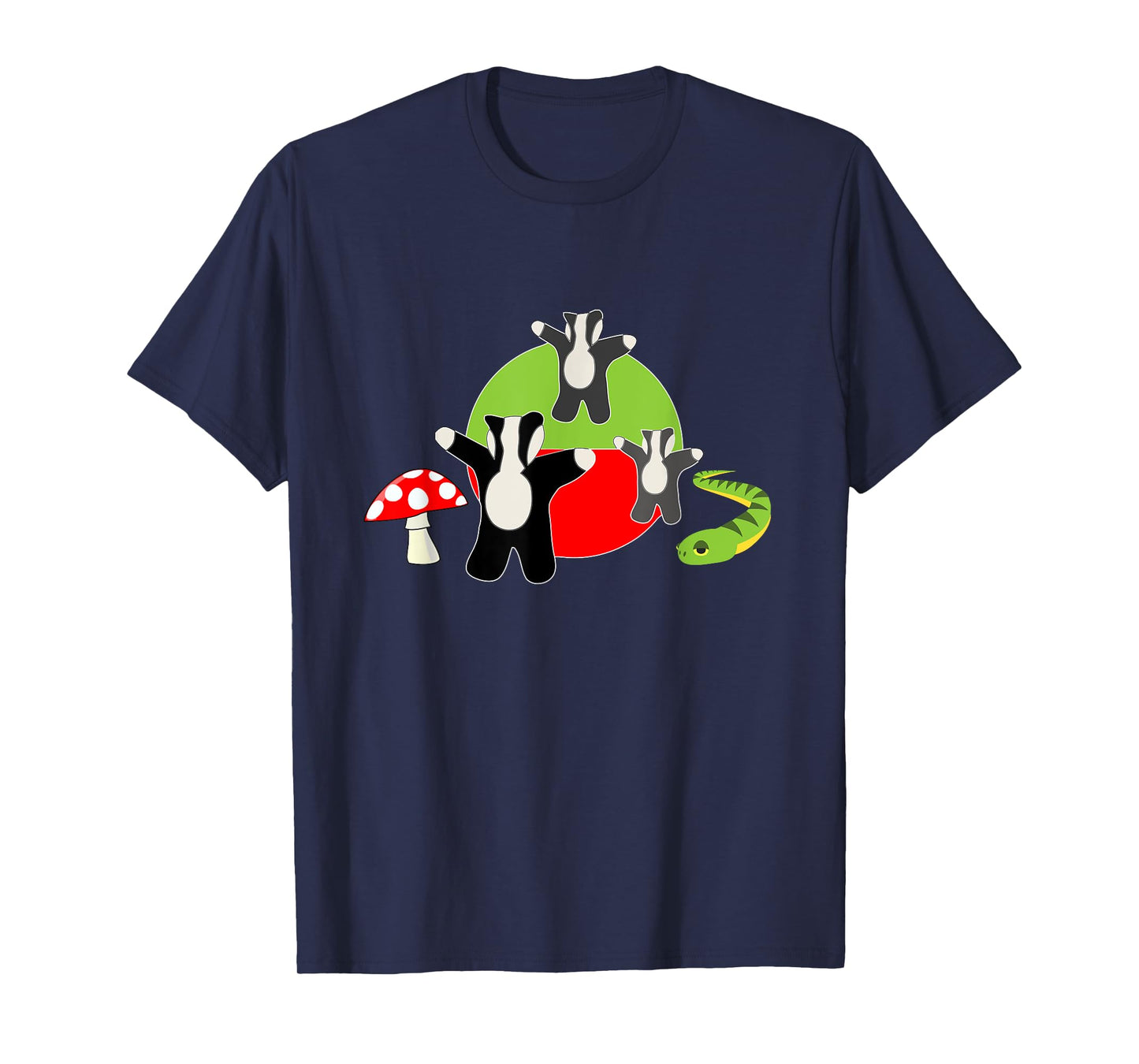 Badger Badger Badger Mushroom Snake t-shirt T-Shirt