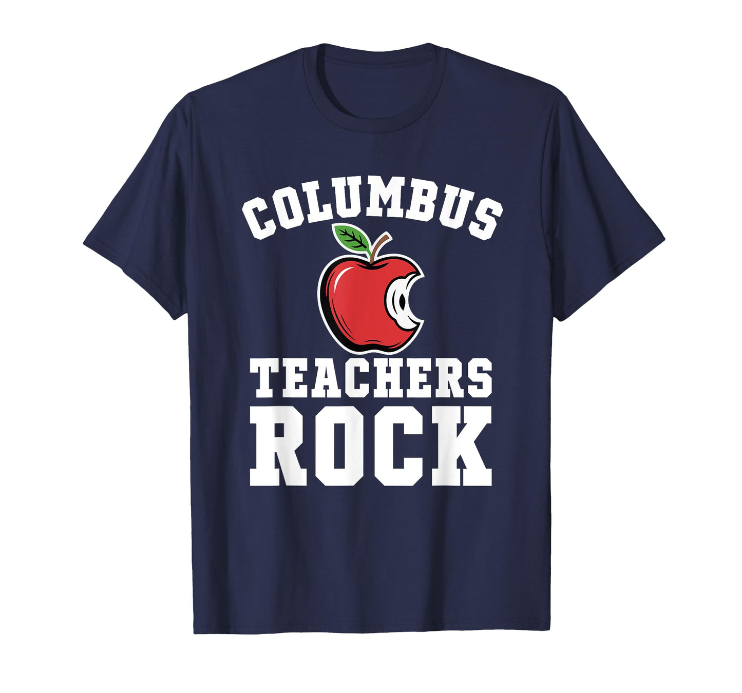 Columbus Teachers Rock! Retro School Support Teaching T-Shirt