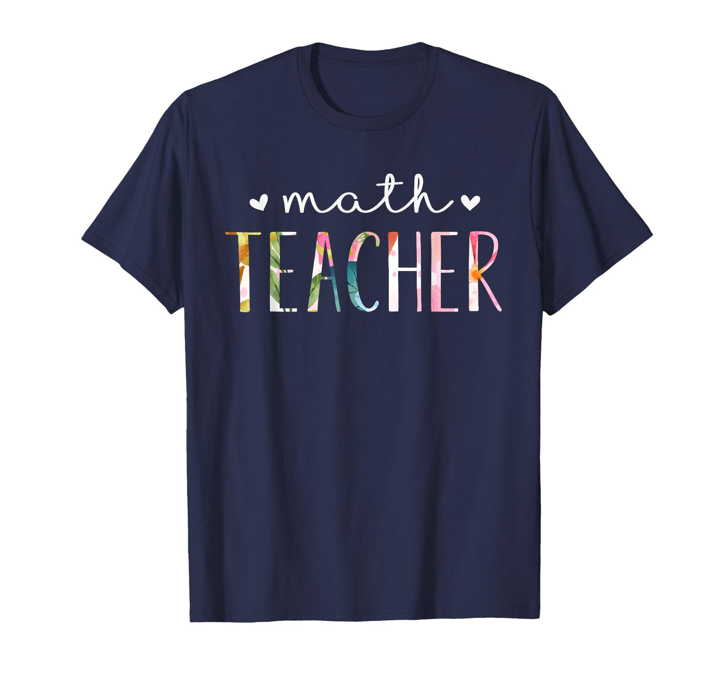 Math Teacher Cute Floral Design T-Shirt