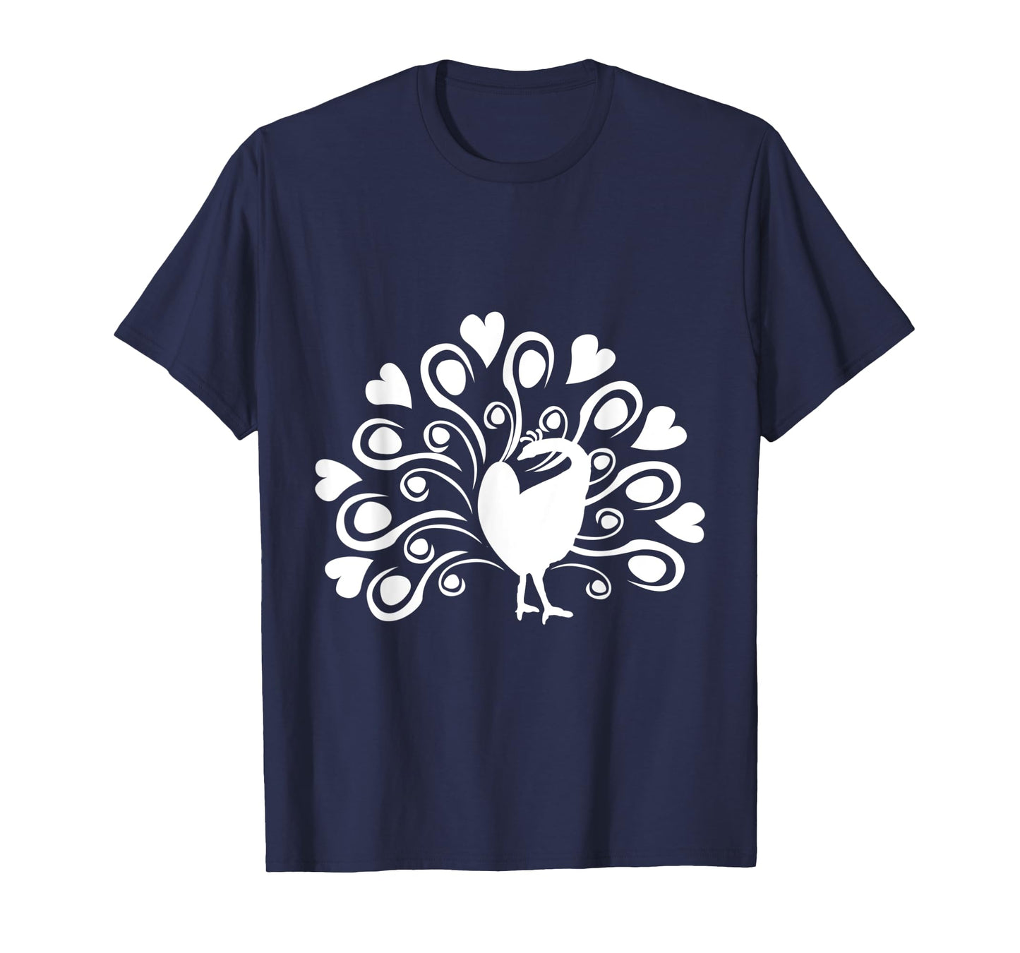 Peacock Butterfly With Heart Plumage Bird Lover Bird T-Shirt