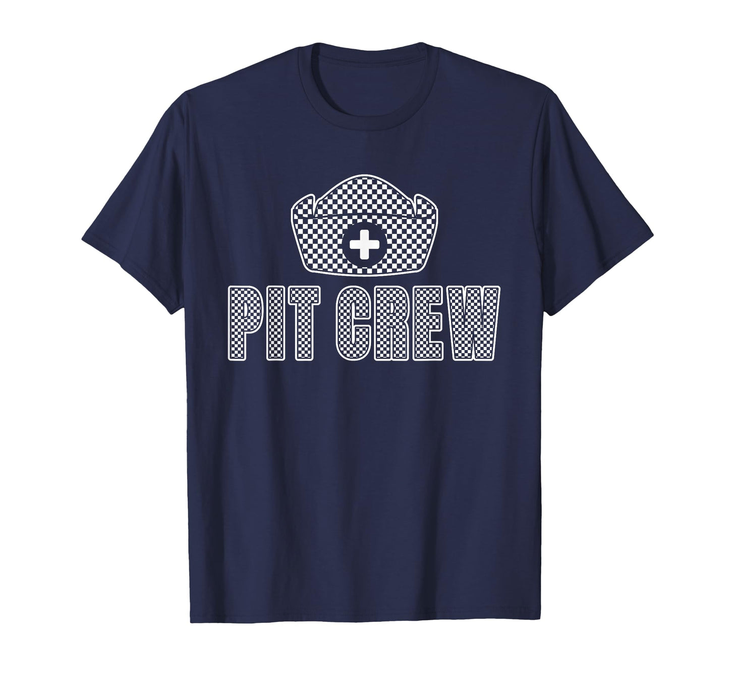 Nurse Checkered Hosting Race Car Nurse Pit Crew T-Shirt