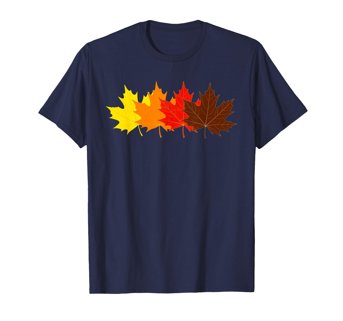 Fall Leaves October Autumn Cozy Season Men Women Kids Design T-Shirt
