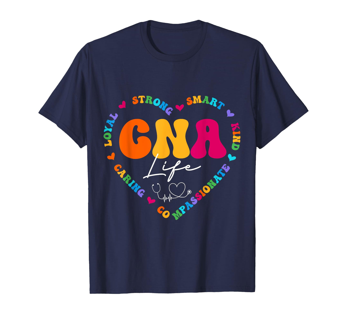 CNA Life Appreciation Gifts Ideas Cute Nurse Appreciation Women's Black Multicolor T-Shirt