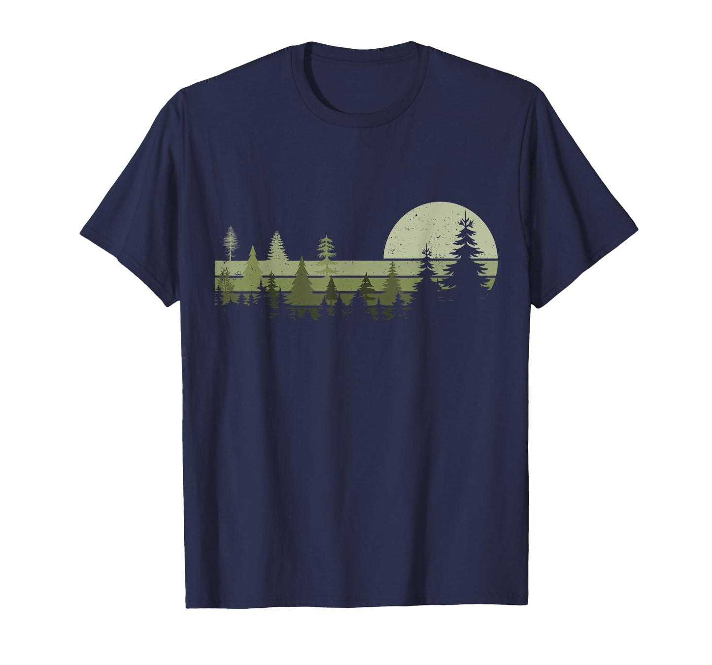 Wildlife Trees Outdoors Nature Retro Forest Hiking T-Shirt