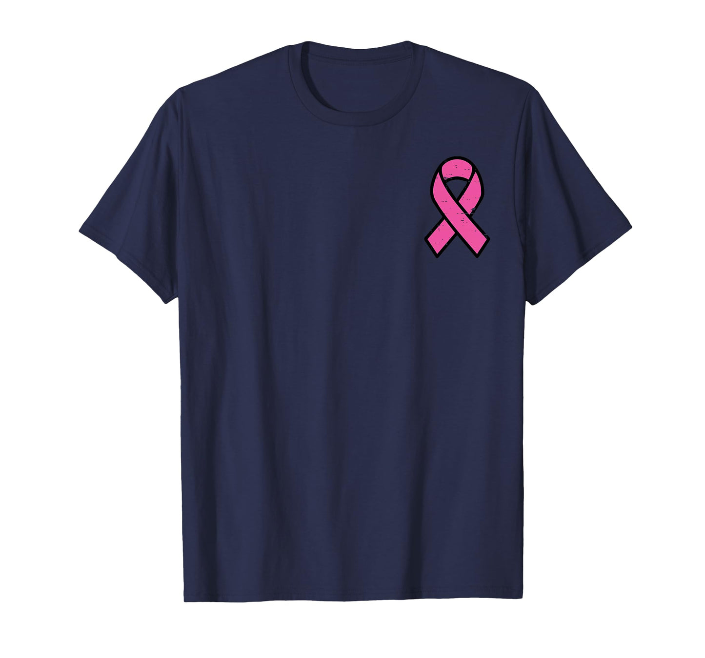 Breast Cancer Pink Ribbon Pocket Awareness Women Men Kids T-Shirt