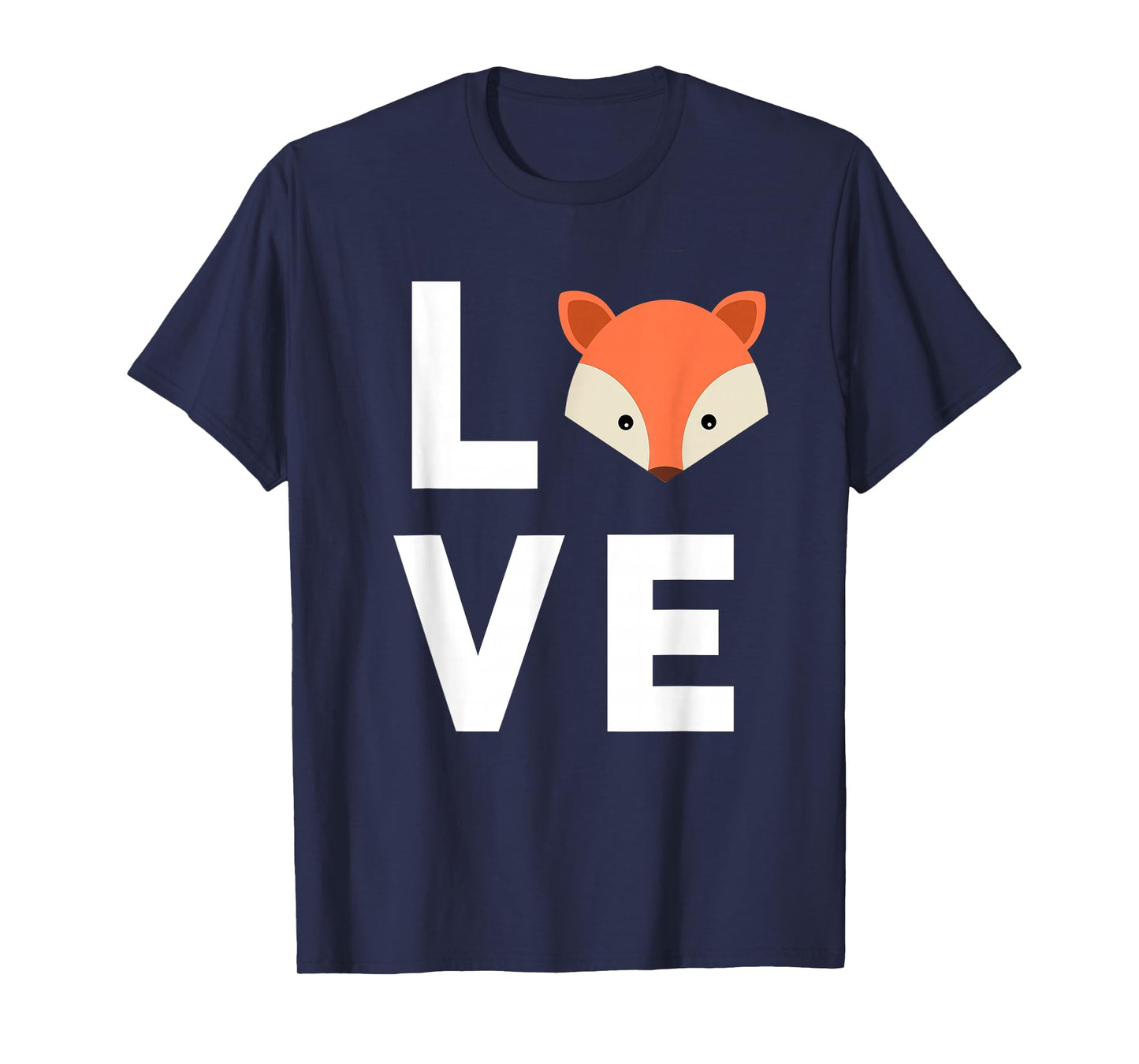 I Love Foxes Cute Fox Funny Fox Love Animal Face T-Shirt